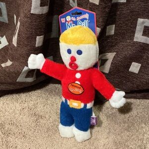 Mr. Bill Squeaky Dog Toy - Red, Blue, and Yellow